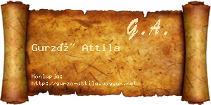 Gurzó Attila névjegykártya