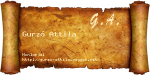 Gurzó Attila névjegykártya